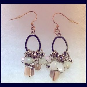 1 7/8” Gold MOP Shell Beaded Earrings